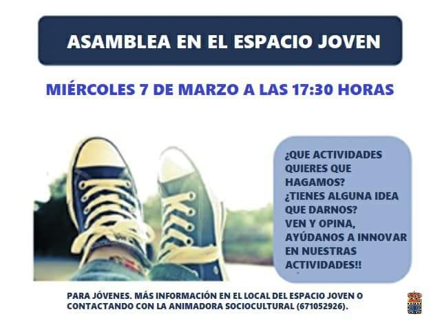 Asamblea en el Espacio Joven