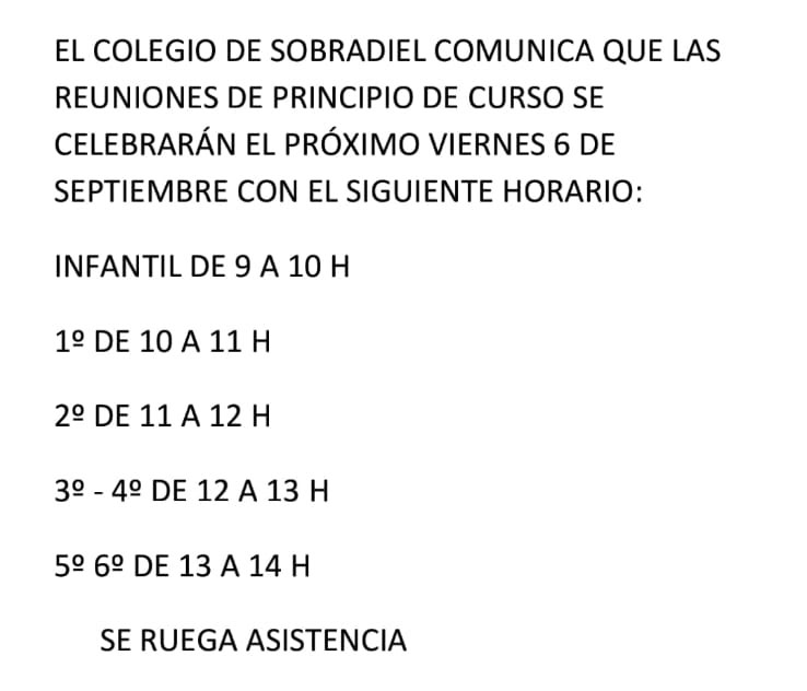 Reuniones colegio