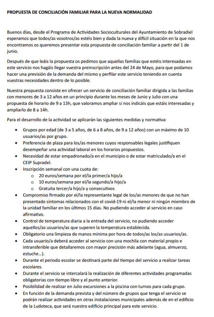 conciliación familiar y laboral