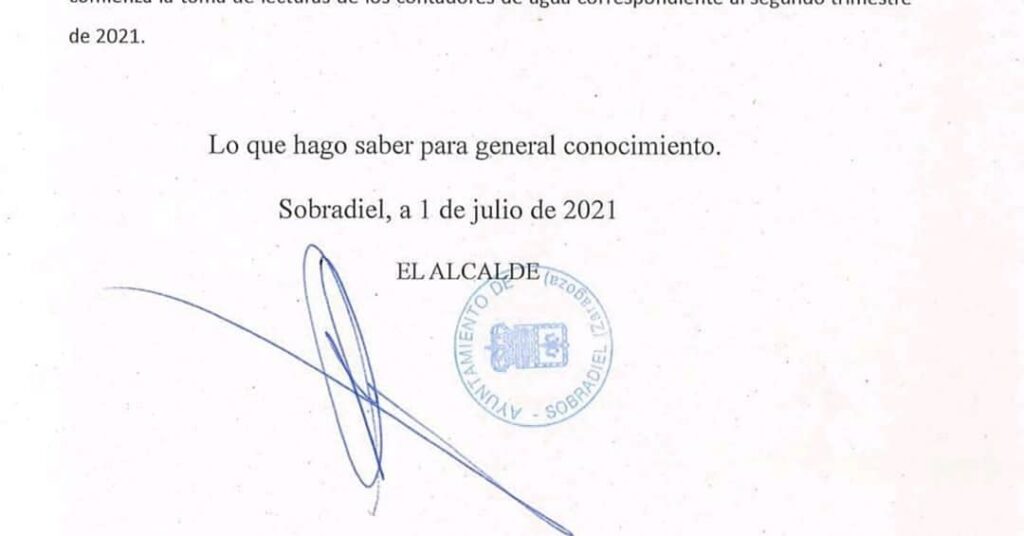 Noticia del Alcalde